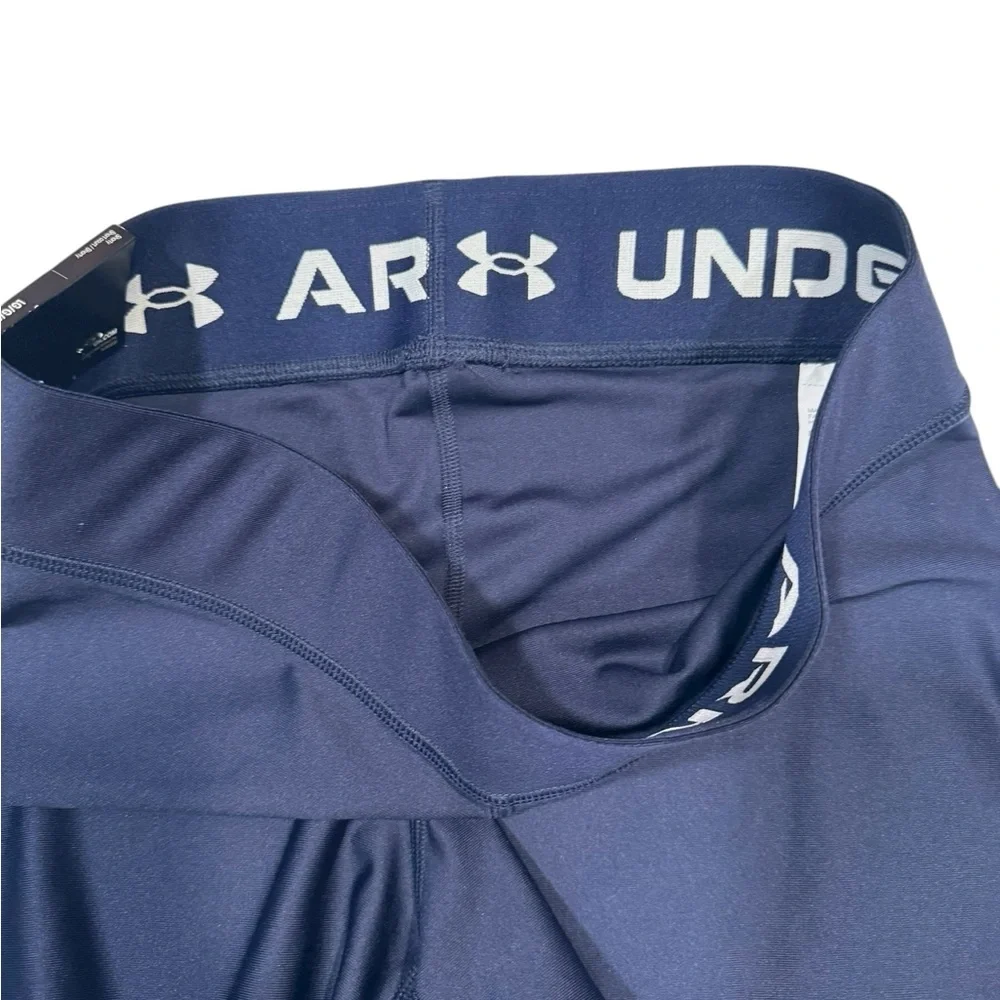UNDER ARMOUR Compression Mid Rise Shorty Navy Blue Activewer Short NWT Large